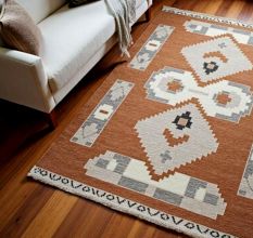Minimalist Handknotted Wool Rug